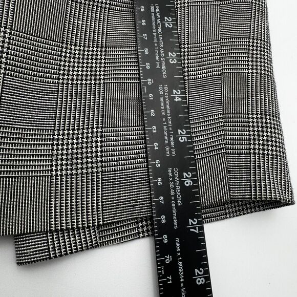 SAVILLE Women's 4 Vintage Black White Houndstooth Plaid Preppy Blazer Skirt Suit - Picture 15 of 16